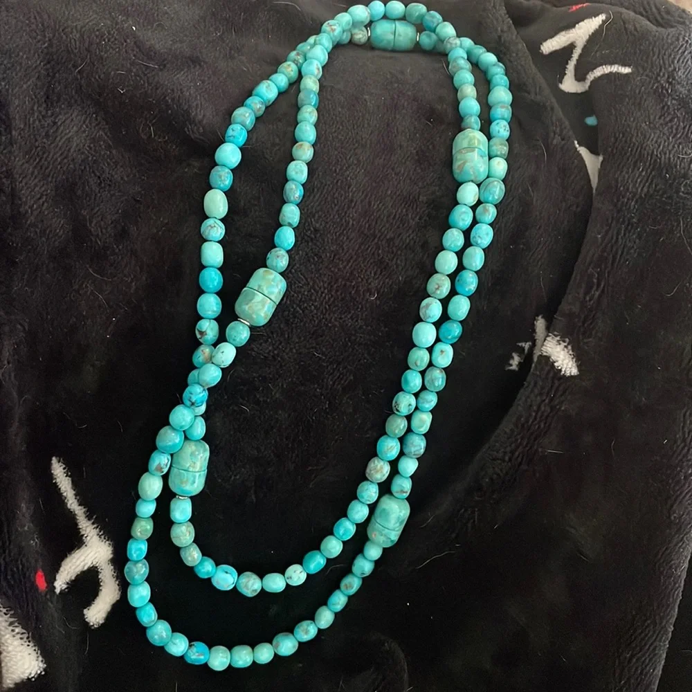 Multi use turquoise bead necklace by Jay King